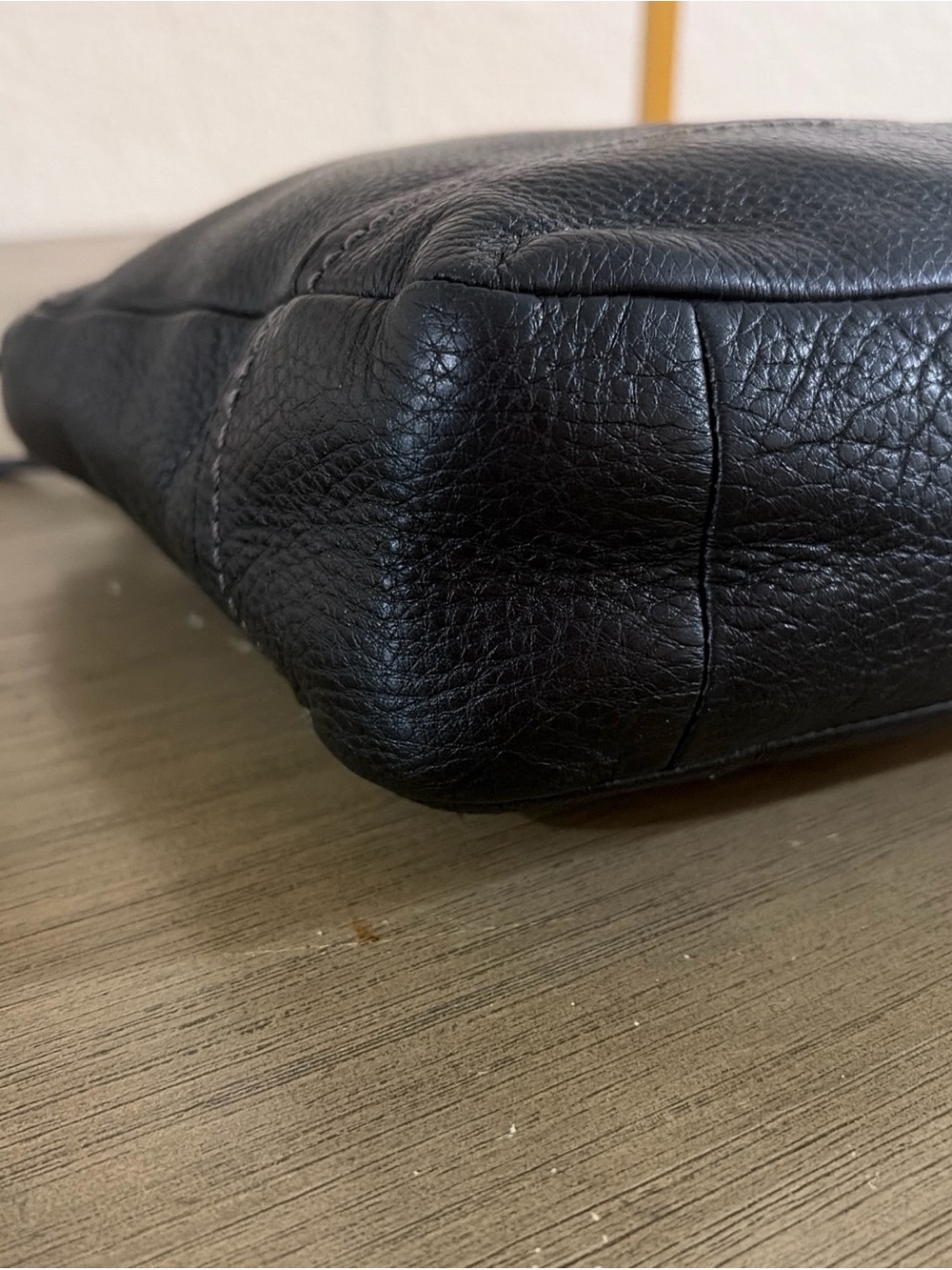 Coach Black Leather Hobo Tote Shoulder Bag - Picture 8 of 9